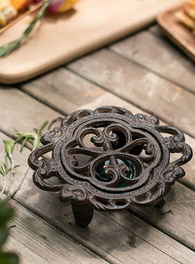 掬涵铸铁隔热保温架古典花纹装饰摆件复古杂货花园户外庭院