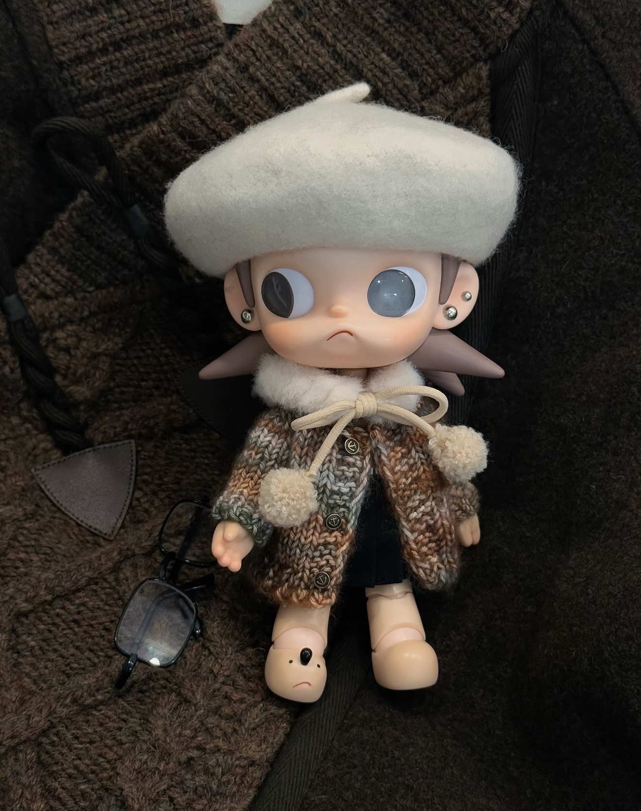 Zsiga嘎子姐娃衣针织毛衣裙子1/8可动人偶衣服帽子玩偶套装衣服