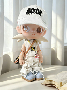 Molly zsiga娃娃可动人偶娃衣小香无袖上衣嘎子姐运动白色套装