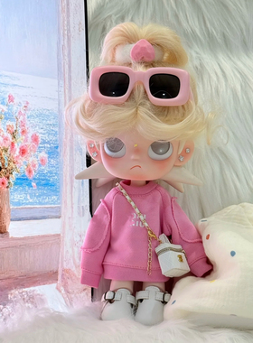 zsiga娃衣1/8玩偶衣服粉色卫衣套装嘎子姐穿搭姜饼人小香包眼镜