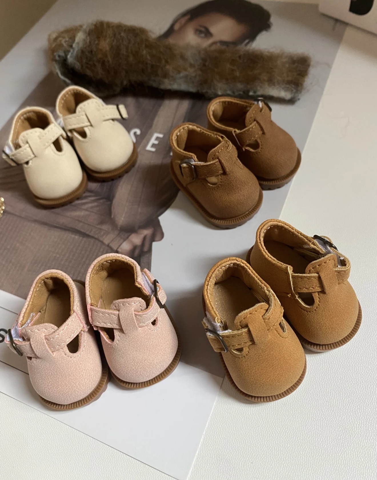 zsiga勃肯鞋嘎子姐专用不拔脚鞋可爱棕色鞋子娃娃穿搭1/8鞋子百搭