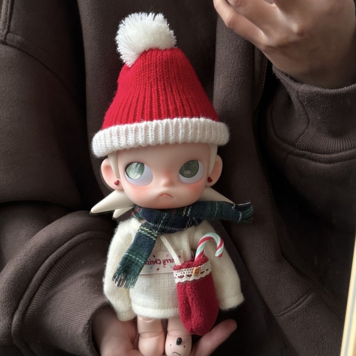 zsiga圣诞娃衣毛衣套装1/8帽子红色衣服嘎子姐针织帽超萌手工衣服