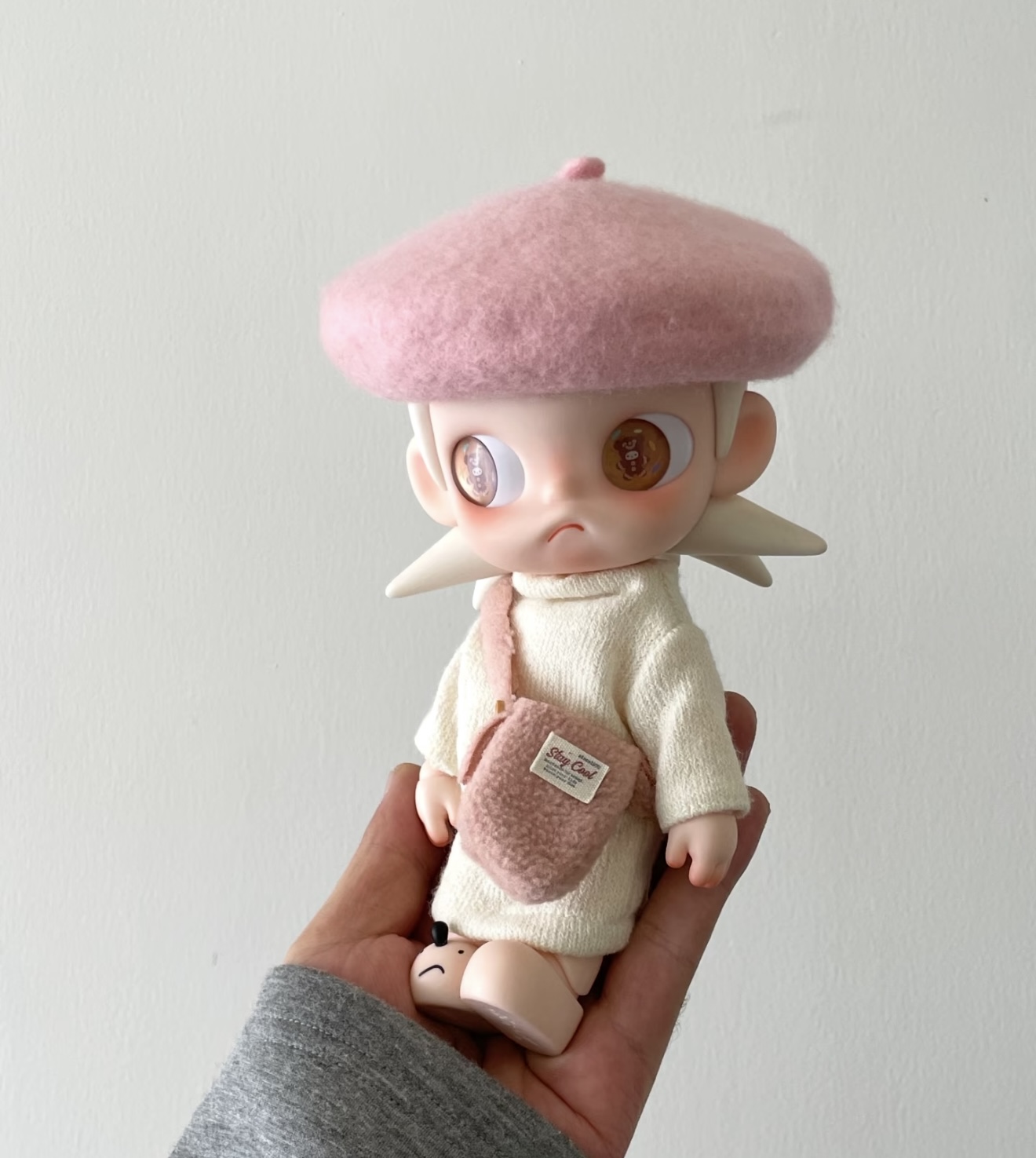 嘎子姐冬季穿搭连体衣套装1/8姜饼人人偶娃衣贝雷帽毛衣裙子包包