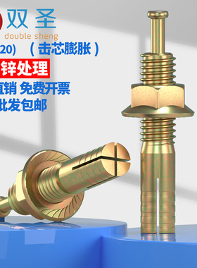 【M6 -M8-M20】双圣  高强度膨胀螺栓 击芯膨胀 螺丝 锤钉壁虎