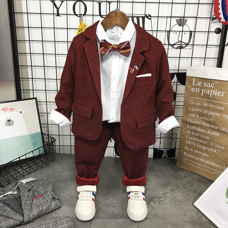 西装韩版中小童外套钢琴演出服