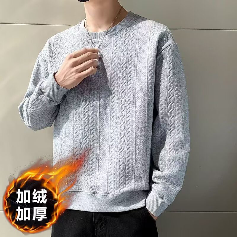 男士卫衣男2025年秋冬季加绒加厚保暖宽松上衣服潮流潮牌百搭男装