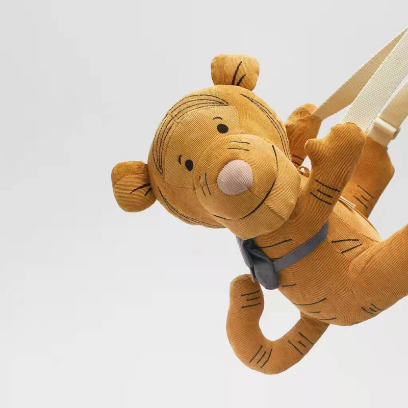 Z家新款时尚儿童卡通玩偶包包可爱跳跳虎造型男女宝宝单肩背包