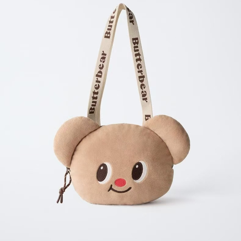 小熊毛绒创意玩偶儿童单肩斜挎包