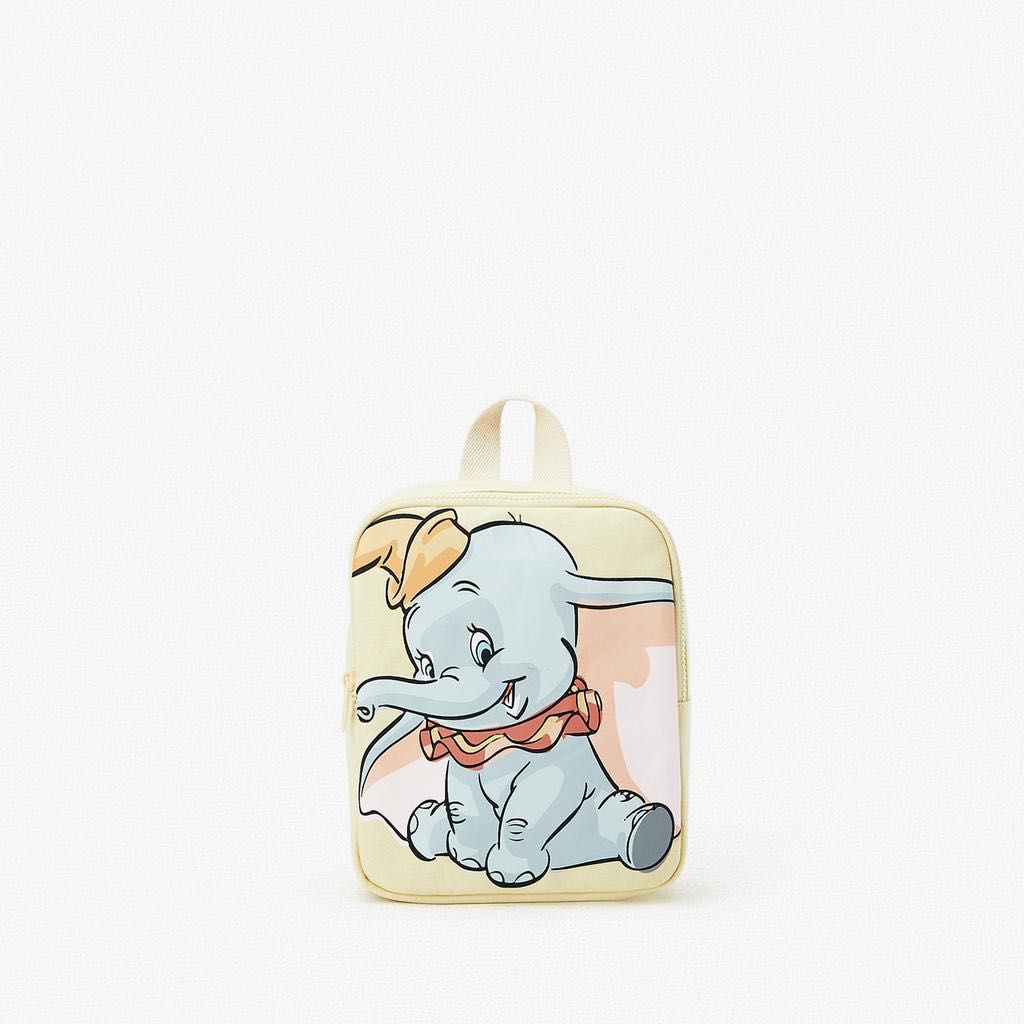 z家新款童包幼童卡通小飞象印花背包米色双肩包可爱少女包包