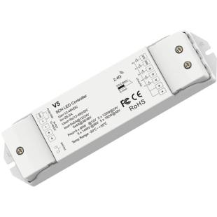 2.4G无线同步5路分区RGB CCT5通道LED灯带无级调光控制器