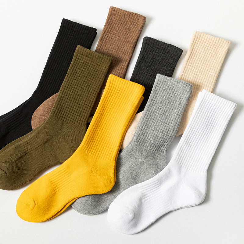 适用加厚毛巾袜h跑步运动篮球袜高帮毛圈秋冬季袜子男长袜长筒潮