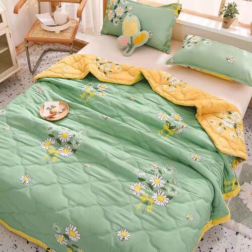 适用】夏天空调夏m凉被水洗棉单人夏季宿舍双人春秋款纯薄款被子