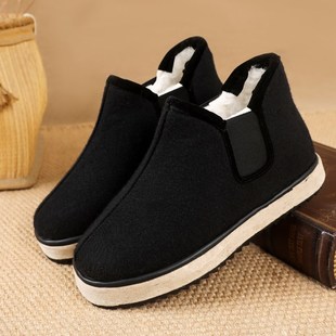 适用冬季老头鞋羊毛毡子q大棉鞋加厚保暖隔凉防滑中老年男女鞋东