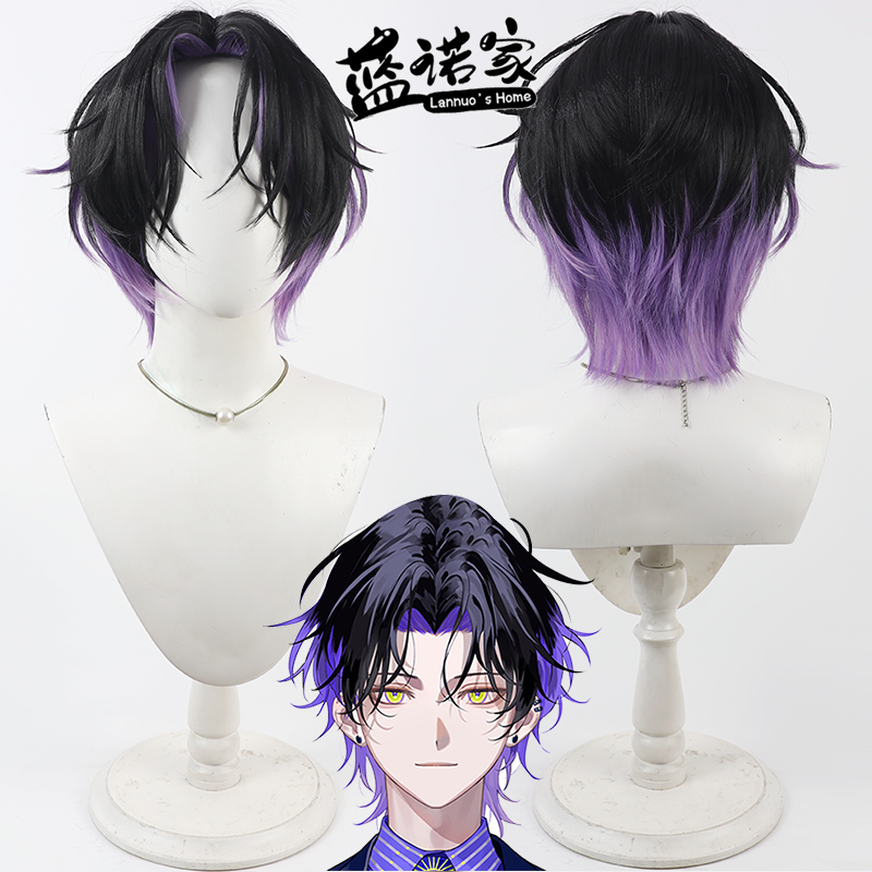 【云容】虚拟vtuber播主 麻倉シノcos假发 仿真头皮 双色渐变