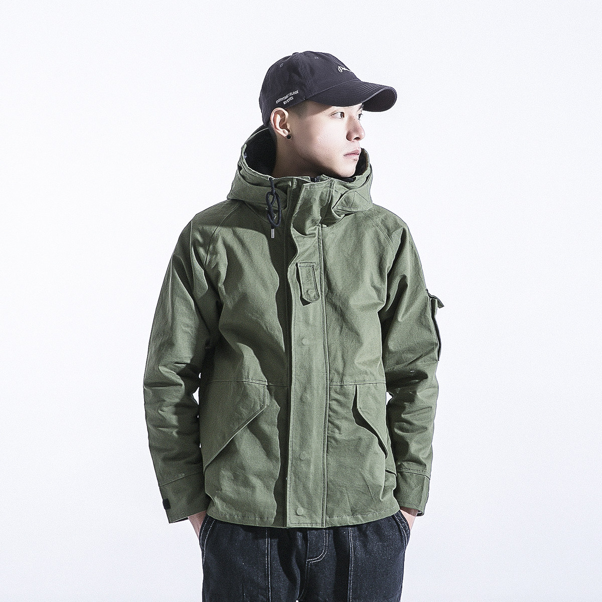 dong 2022秋季新款m65工装外套男 美式复古日系潮牌冲锋连帽夹克