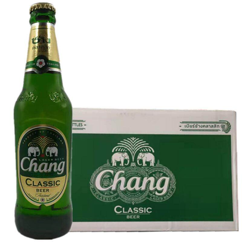 双象啤酒泰象啤泰国原装进口大象牌啤酒 chang beer320ml整箱24瓶