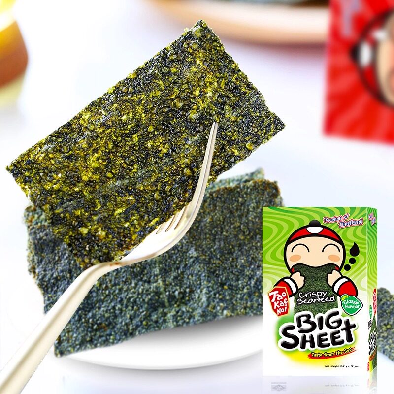 泰国进口老板仔海苔片大片即食儿童紫菜休闲食品解馋小零食小老板