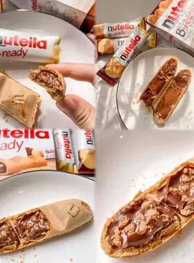 进口费列罗能多益nutella巧克力棒手指饼干夹心纽缇乐榛子小零食