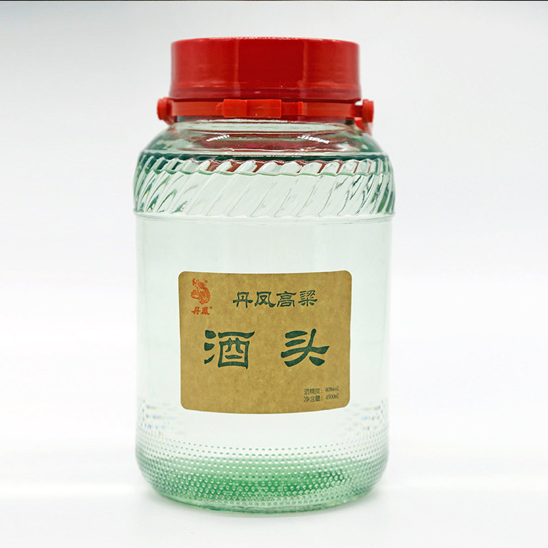 丹凤高粱酒头60度4500ml大坛玻璃瓶清香型白酒 可泡水果酒 厦门酒