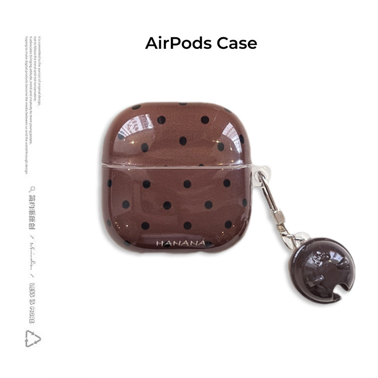 壳代表适用imd棕色黑波点奶茶airpods4保护套airpod3苹果pro2耳机壳二代无线蓝牙三代1代华为freebudsSE2盒6i