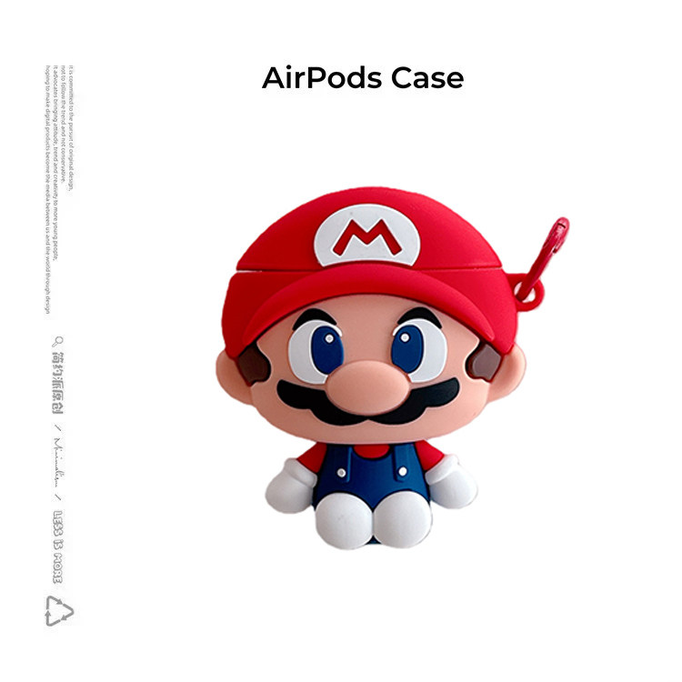 简约派适用马里奥airpods4保护套airpod3苹果pro2耳机壳二代无线蓝牙1第三代airpodpro四可爱女创意萌硅胶软4