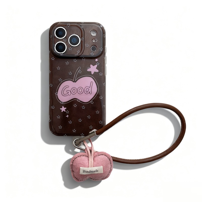 简约派适用细闪粉苹果苹果17ProMax手机壳iPhone16Pro小众少女心15简约14pr清新卡通高级感女挂绳可爱全包软