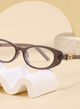 欧美风黑框小框眼镜女素颜神器