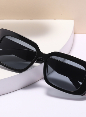 欧美太阳镜女显脸小潮2025新款方大框防紫外线ins眼镜男士墨镜