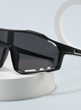 骑行眼镜灰色大框透明日夜两用