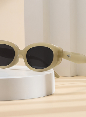 复古猫眼黑色辣妹欧美墨镜女款高级感小脸防紫外线星星男士太阳镜