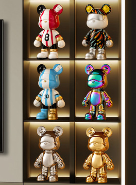 暴力熊摆件客厅轻奢高档大号手办电视柜酒柜玄关家居高级感