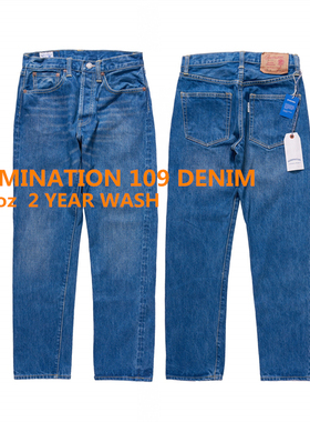 GERMINATION DENIM 109 美式66改良款做旧洗水款赤耳牛仔裤