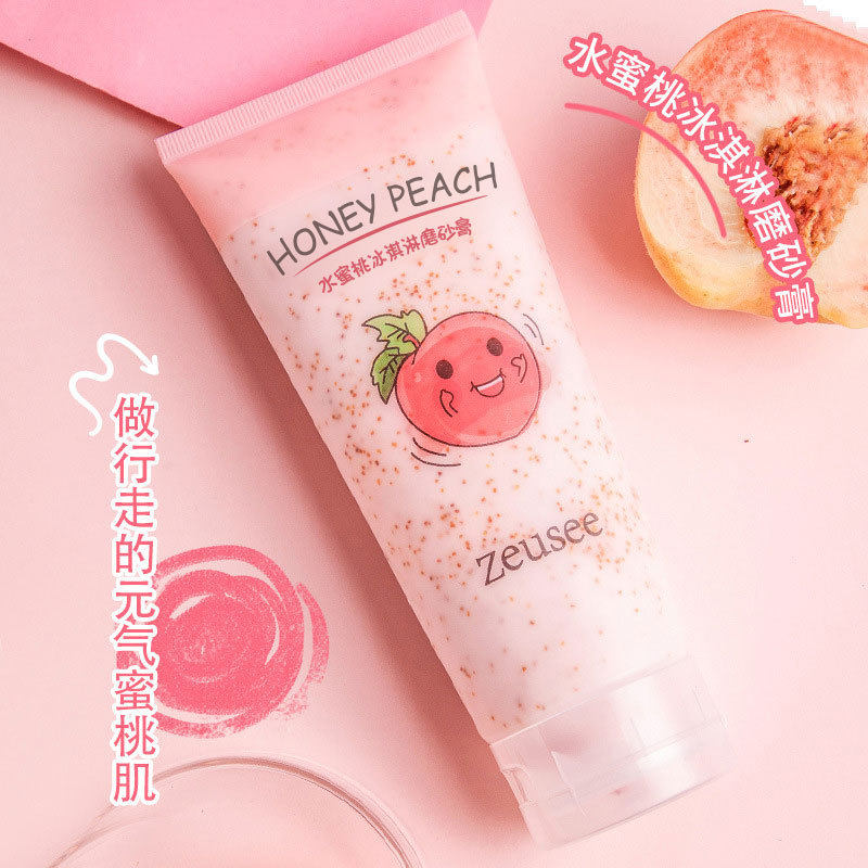 水蜜桃去角质啫喱面部死皮深层清洁毛孔去黑头身体嫩白全身磨砂膏