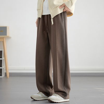 保暖奥粒绒直筒休闲裤男