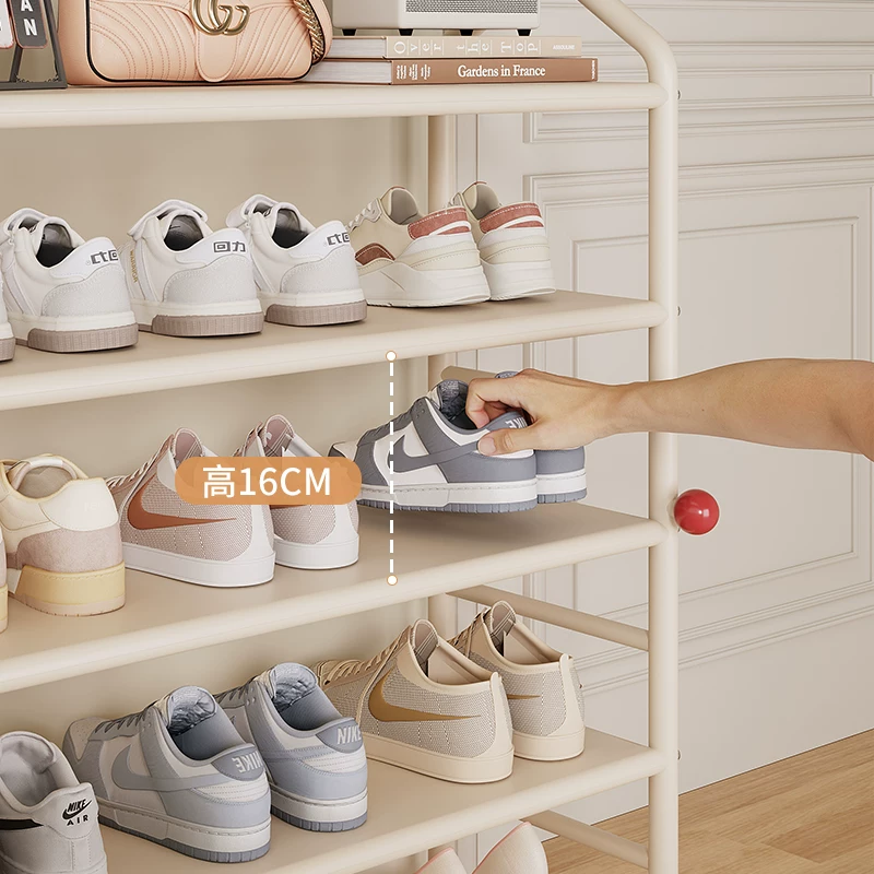 Простой полка для обуви для дома, многоярусная стеллажная полка у дверей, компактный обувной шкаф, стиль 2026 года