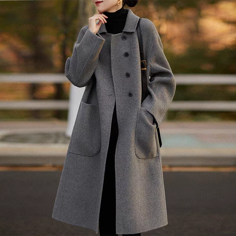 大码女装双面羊毛大衣女秋冬新款胖mm赫本风中长款系带毛呢外套女,女装/女士精品,毛呢外套,淘宝优惠券,粉丝福利购,淘宝优惠卷