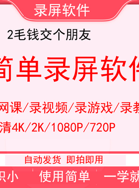 电脑录屏软件桌面屏幕录制录像大师游戏网页视频高清无水印工具