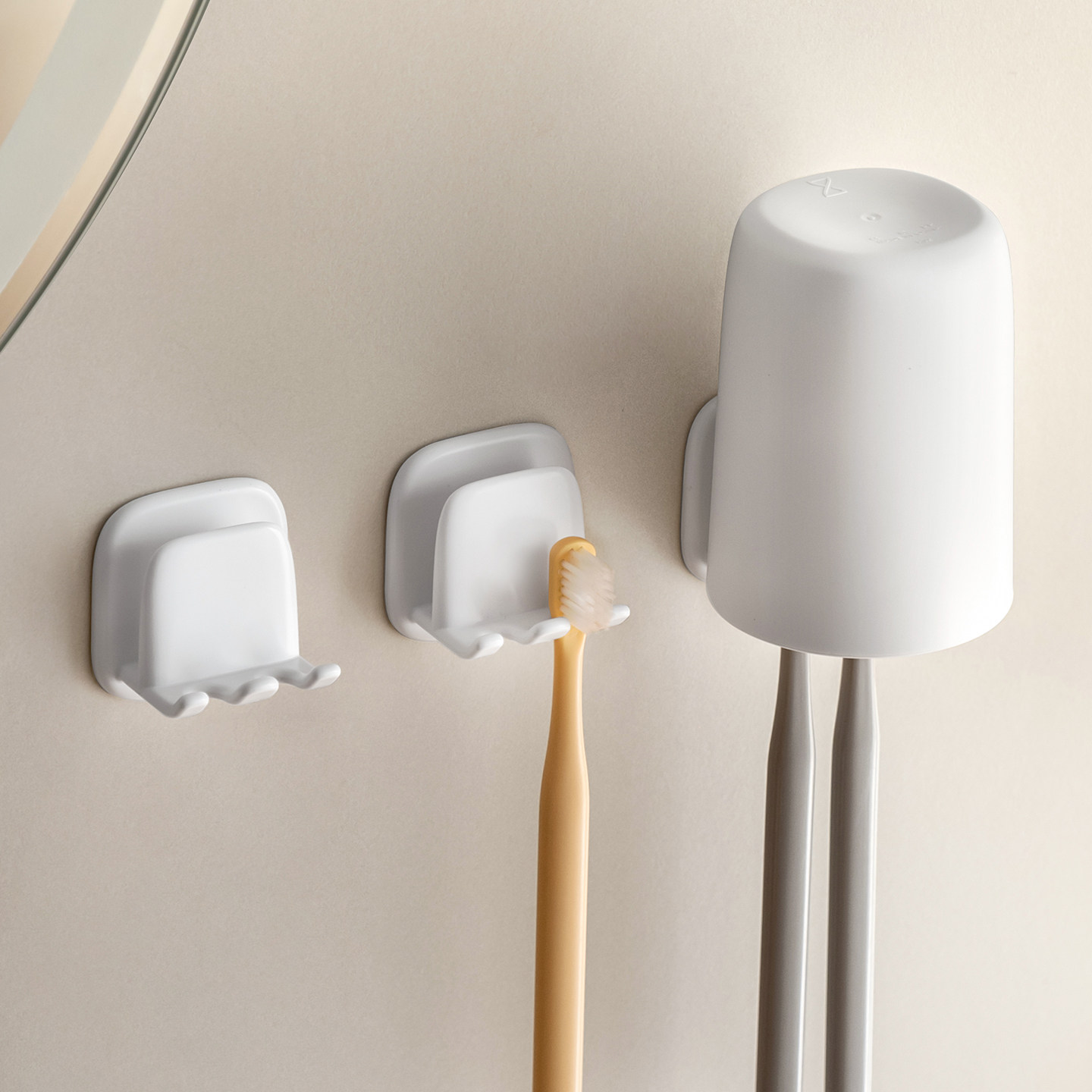 懒角落牙刷漱口杯牙刷架