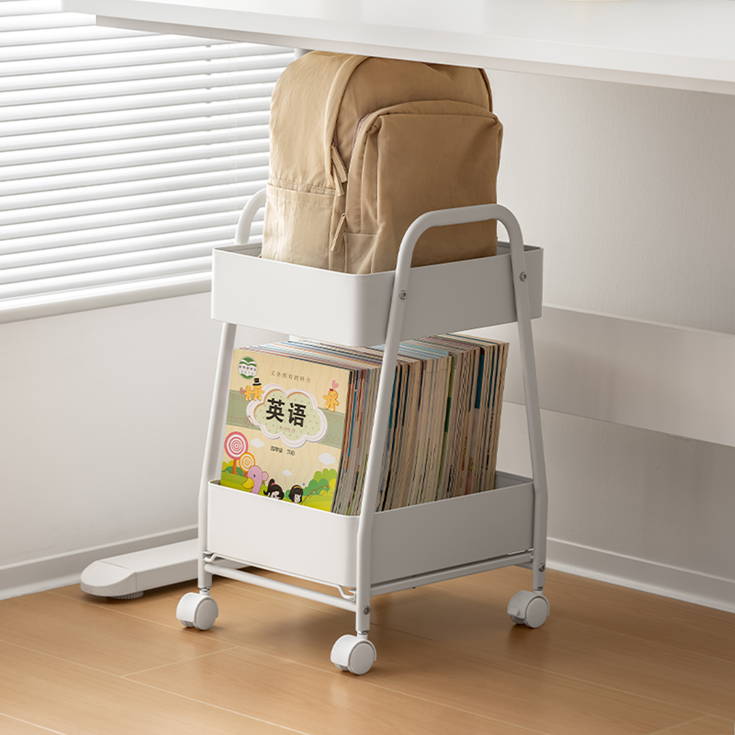 懒角落书包置物架梯形碳钢结实