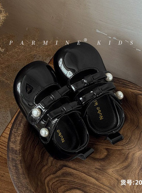 真皮女小童小皮鞋2026春秋新款女宝软底红色公主鞋幼童黑色演出鞋