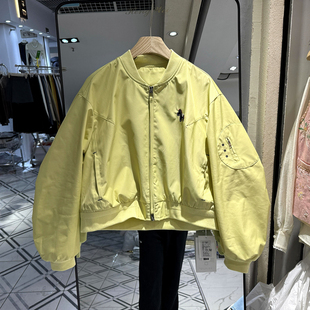 小狗刺绣花灯笼泡泡袖 棒球领休闲冲锋衣外套 7722 轩轩魅丽依族97