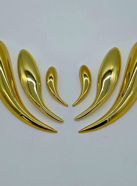配件小金鱼塑料树脂银色晶瓷画