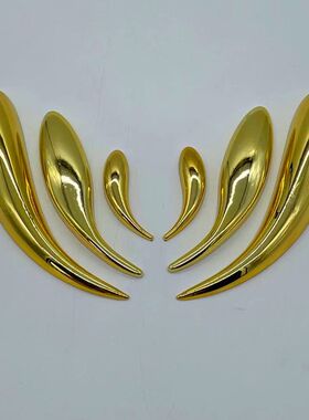 配件小金鱼塑料树脂银色晶瓷画