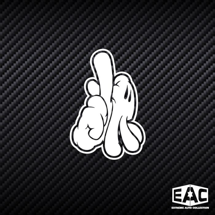 米老鼠米奇比划手势个性创意后车窗HF汽车贴纸hellaflush拉花贴纸