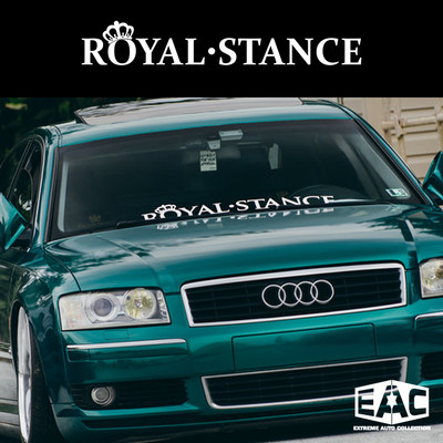 Royal Stance皇冠改装车贴纸HF汽车前挡风后档玻璃横贴竖侧挡贴纸