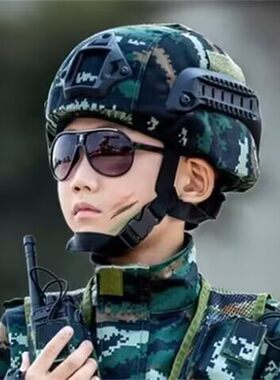 战术头盔儿童迷彩WCS防爆导轨版