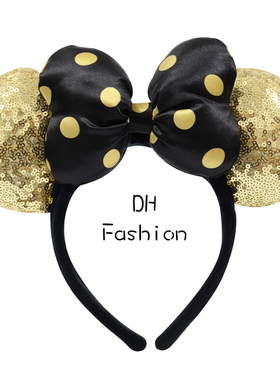 DHFASHION乐园同款迪斯尼米老鼠发箍米奇耳朵蝴蝶结头箍游玩发饰