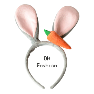 兔耳朵发箍王俊凯同款 狐狸耳朵发饰迪士尼乐园游玩表演头箍