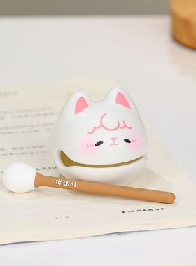 解压儿童敲打情绪稳定装饰公德工位小玩具神器桌面摆件招财猫木鱼