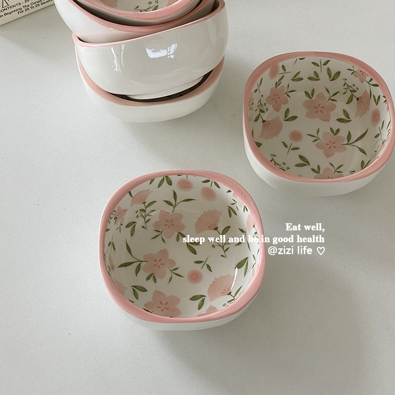 韩式清新小碎花醋汁酱油干料碟